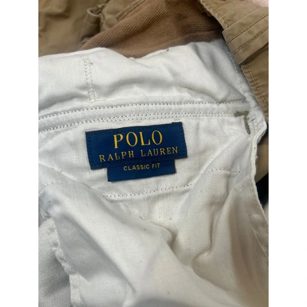 Polo Ralph Lauren Cargo Shorts Mens 31 Khaki Classic Fit Drill Khaki Cotton